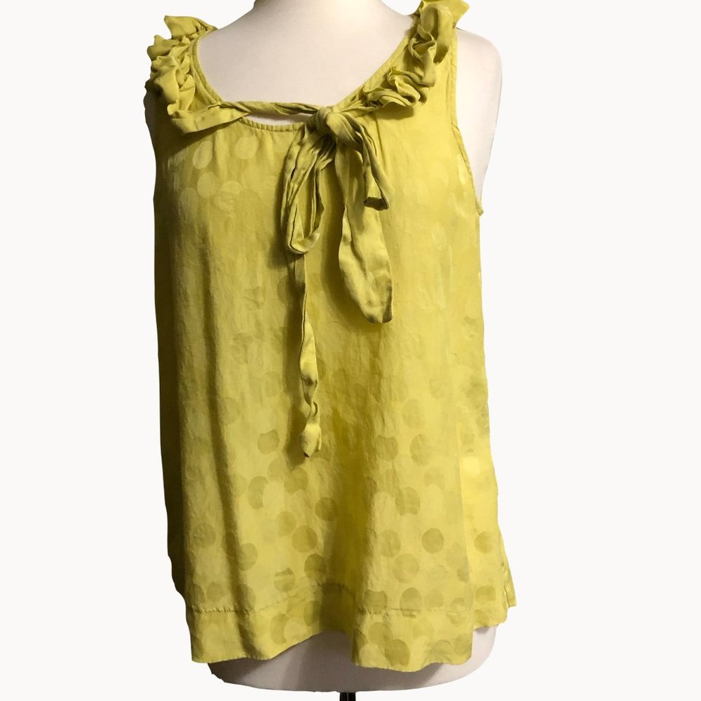Vintage silk/cotton blend Yellow sleeveless top